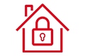 Home security lock icon