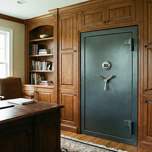 Home office vault door installation